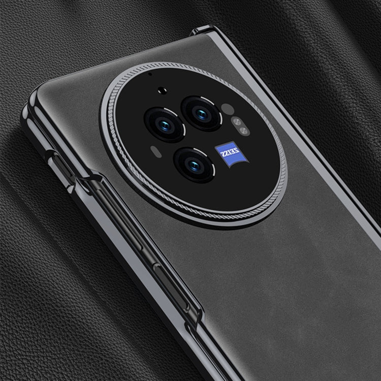 For vivo X Fold3 GKK Integrated Magnetic Fold Hinge Leather Shockproof Phone Case(Matte Brown)