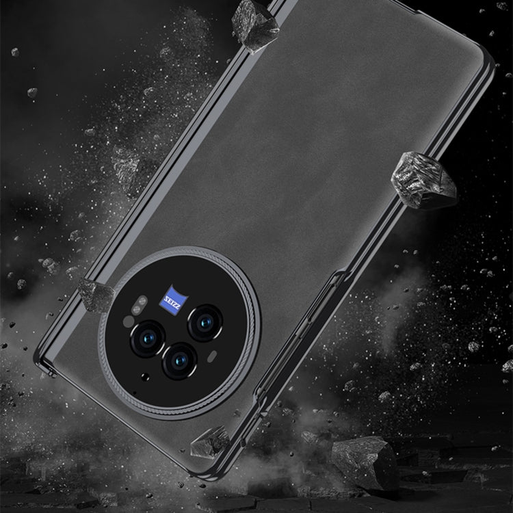 For vivo X Fold3 GKK Integrated Magnetic Fold Hinge Leather Shockproof Phone Case(Matte Brown)