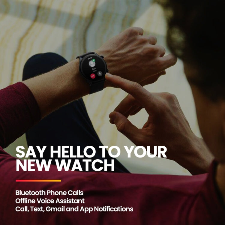 Zeblaze Btalk 3 Plus Montre intelligente de fitness et bien-être avec écran de 1,39 pouces et prise en charge des appels vocaux (Noir)