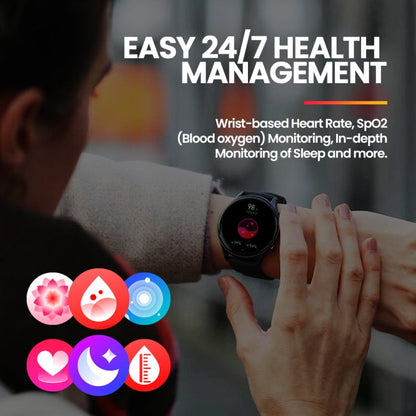 Zeblaze Btalk 3 Plus Montre intelligente de fitness et bien-être avec écran de 1,39 pouces et prise en charge des appels vocaux (Noir)