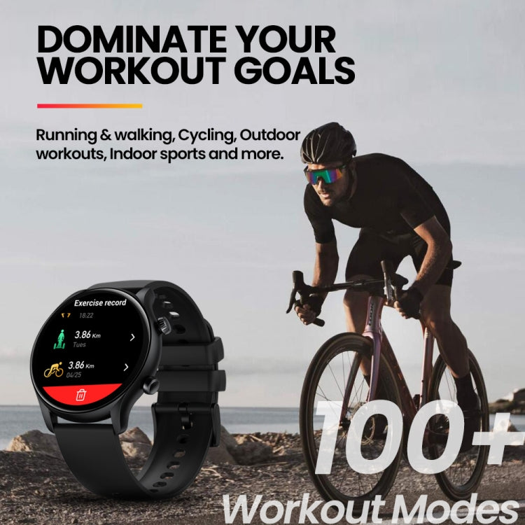Zeblaze Btalk 3 Plus Montre intelligente de fitness et bien-être avec écran de 1,39 pouces et prise en charge des appels vocaux (Noir)