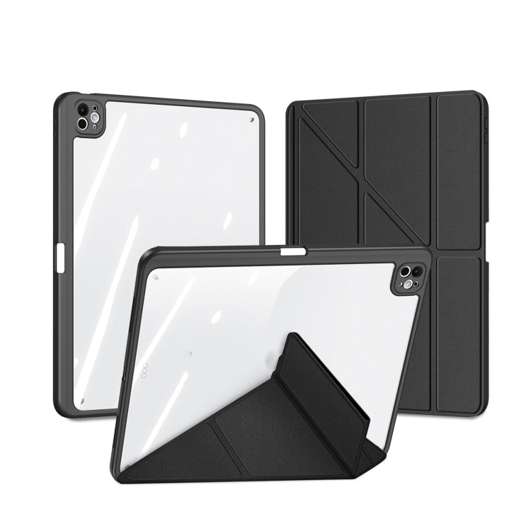 For iPad Pro 11 2025 / 2024 DUX DUCIS Magi Series Smart Leather Tablet Case(Black)