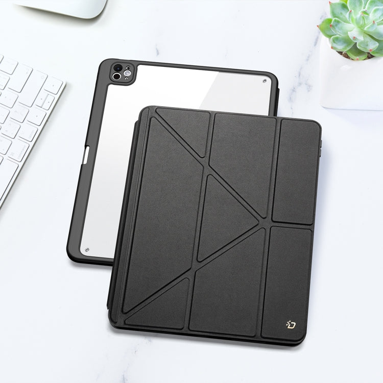 For iPad Pro 11 2025 / 2024 DUX DUCIS Magi Series Smart Leather Tablet Case(Black)