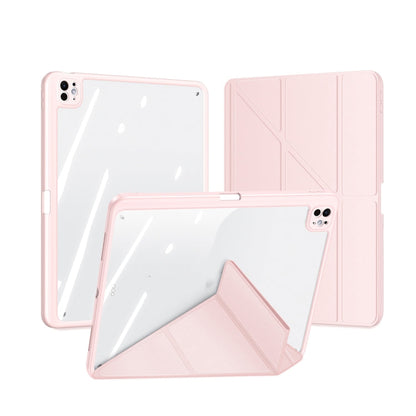 For iPad Pro 11 2025 / 2024 DUX DUCIS Magi Series Smart Leather Tablet Case(Pink)