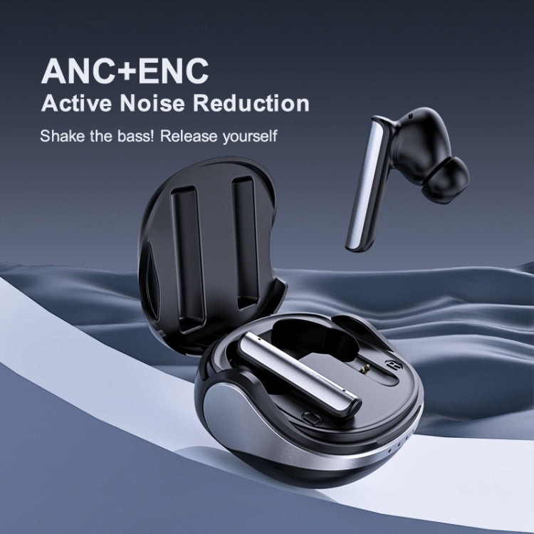 Langsdom TA03 ANC Active Noise Reduction Wireless Bluetooth Earphone(Black)