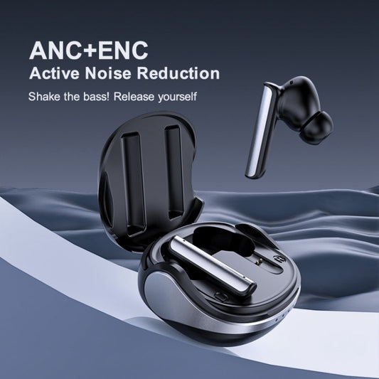 Langsdom TA03 ANC Active Noise Reduction Wireless Bluetooth Earphone(Black)