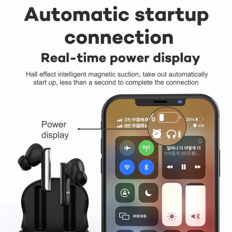 Langsdom TA03 ANC Active Noise Reduction Wireless Bluetooth Earphone(Black)