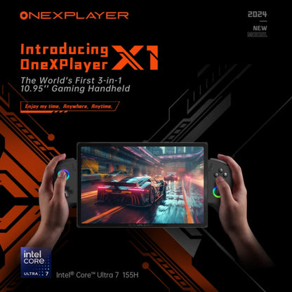 ONE-NETBOOK OneXPlayer X1 10.95 inch Handheld Game Console, 32GB+1TB, Windows 11 AMD Ryzen 7 8840U(Black)