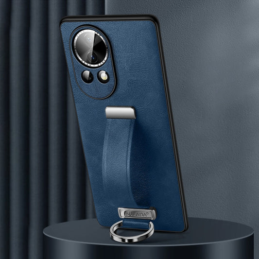 For Huawei nova 12 / nova 13 SULADA PC Hybrid Leather Texture Skin Feel Shockproof Phone Case(Blue)