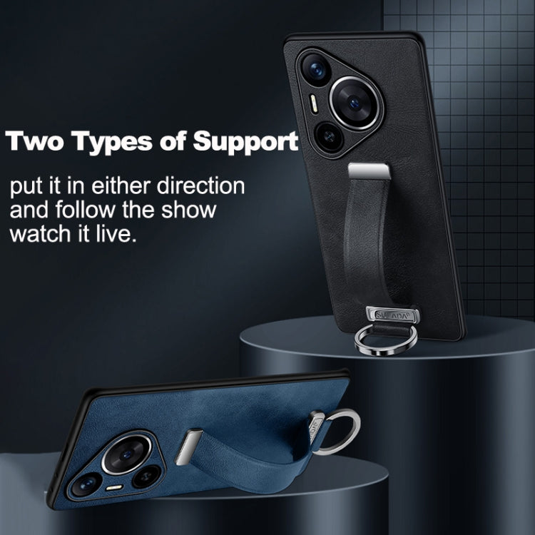 For Huawei nova 13 Pro SULADA PC Hybrid Leather Texture Skin Feel Shockproof Phone Case(Black)