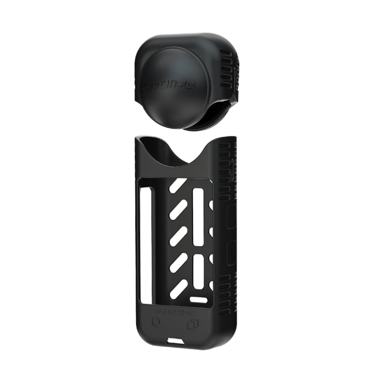 Pour kit de housse de protection antichoc en silicone Sunnylife pour objectif Insta360 X4 / X5 (noir)