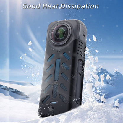 For Insta360 X4 / X5 Sunnylife Silicone Shockproof Case Lens Cover(Black)