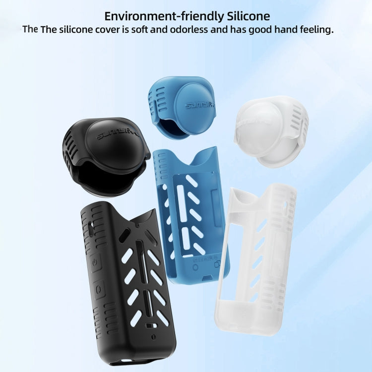 For Insta360 X4 / X5 Sunnylife Silicone Shockproof Case Lens Cover(Transparent)