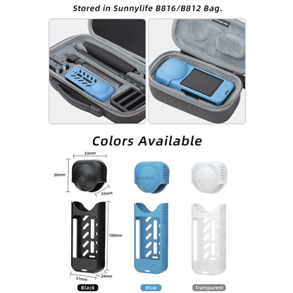For Insta360 X4 / X5 Sunnylife Silicone Shockproof Case Lens Cover(Black)