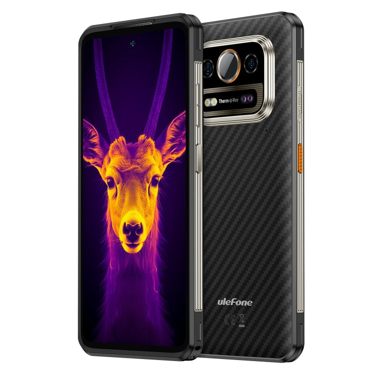 [Entrepôt de Hong Kong] Téléphone robuste Ulefone Armor 25T Pro, 8 Go+256 Go, imagerie thermique, Android 15 de 6,78 pouces, MediaTek Dimensity 6300 Octa Core, Réseau : 5G, NFC (Noir givré)