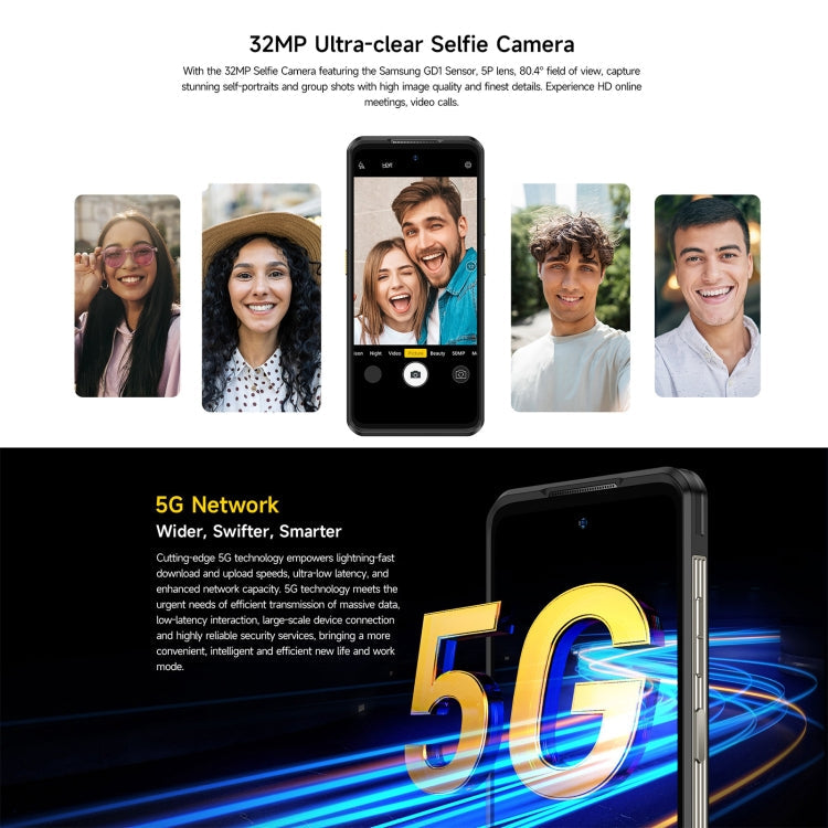 [Entrepôt de Hong Kong] Téléphone robuste Ulefone Armor 25T Pro, 8 Go+256 Go, imagerie thermique, Android 15 de 6,78 pouces, MediaTek Dimensity 6300 Octa Core, Réseau : 5G, NFC (Noir givré)