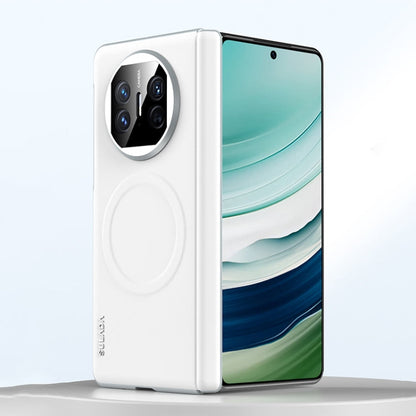 Pour Huawei Mate X5 SULADA Étui de téléphone antichoc en cuir liquide effet peau (blanc)