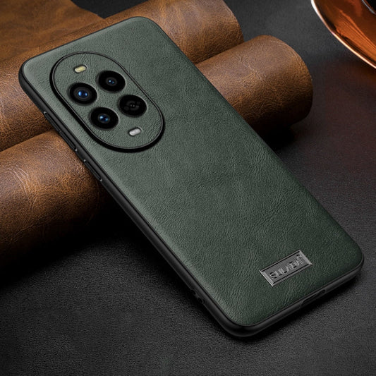 Pour Huawei nova 13 Pro Étui de téléphone en cuir hybride TPU antichoc SULADA (Vert)