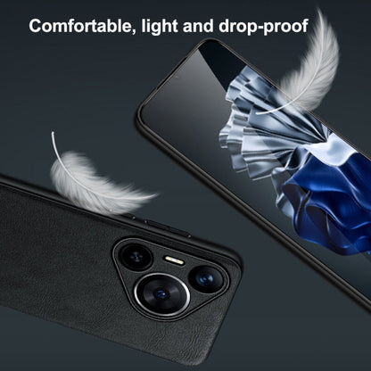 For Huawei nova 13 Pro SULADA Shockproof TPU Hybrid Handmade Leather Phone Case(Black)