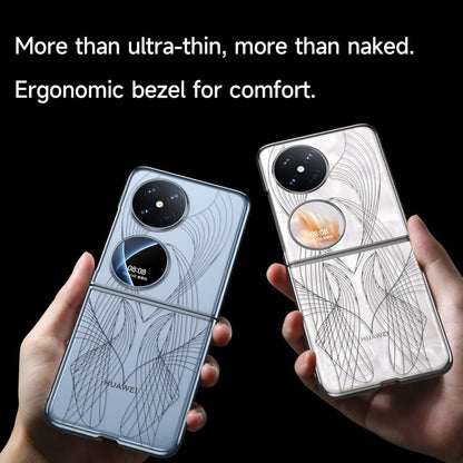 Pour Huawei Pocket 2 SULADA Coque de téléphone en PC texturée avec gravure laser électrolytique (noir)