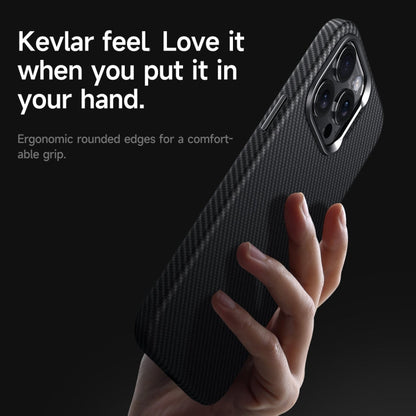 For iPhone 15 Pro Max SULADA 600D Kevlar Texture PC Shockproof Phone Case(Purple)