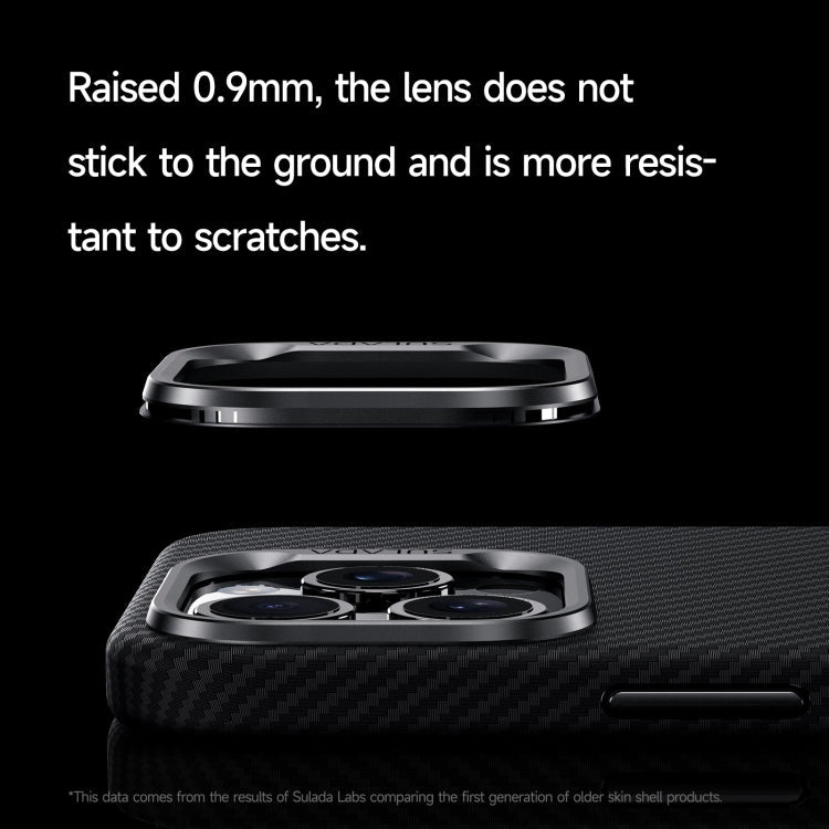 For iPhone 15 Pro SULADA 600D Kevlar Texture PC Shockproof Phone Case(Brown)