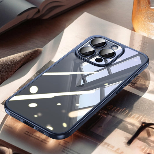For iPhone 15 Pro SULADA Electroplating Frosted PC + TPU Shockproof Phone Case(Blue)