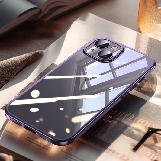 For iPhone 15 SULADA Electroplating Frosted PC + TPU Shockproof Phone Case(Purple)
