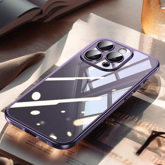 Pour iPhone 14 Pro Max Coque antichoc SULADA plaquée givrée PC + TPU (violet)