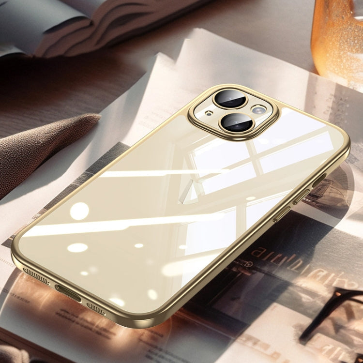 For iPhone 15 Plus SULADA Electroplating Frosted PC + TPU Shockproof Phone Case(Gold)