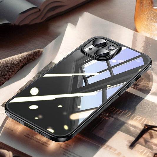 For iPhone 15 Plus SULADA Electroplating Frosted PC + TPU Shockproof Phone Case(Black)