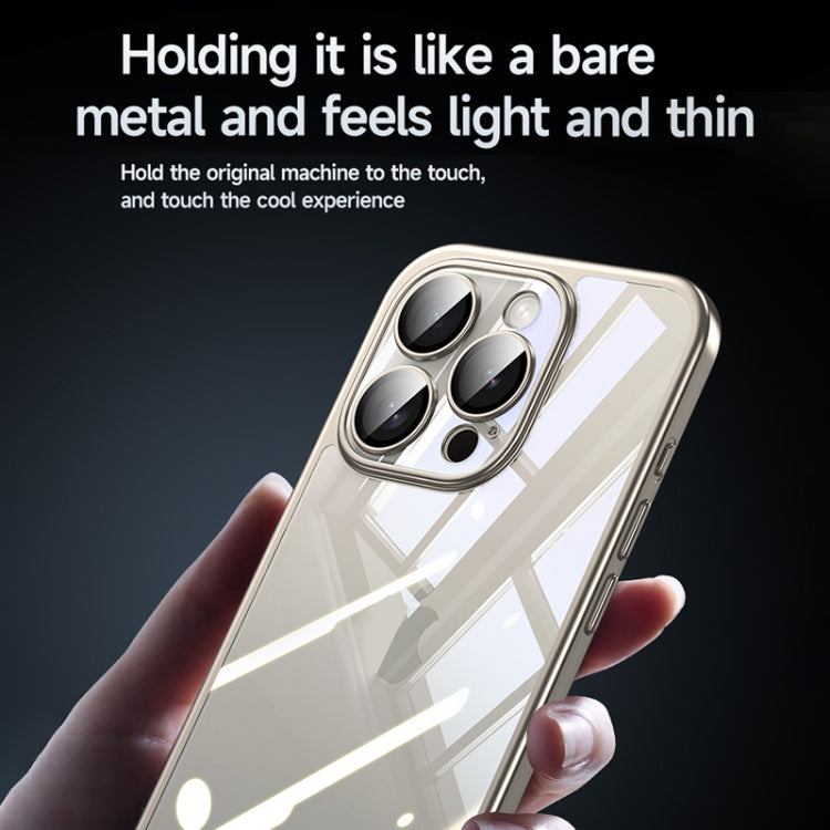 For iPhone 15 Pro Max SULADA Electroplating Frosted PC + TPU Shockproof Phone Case(Silver)