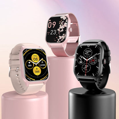 LEMFO LT10 2.01 inch TFT Screen Smart Watch Supports Bluetooth Call / Health Monitoring, Silicone Strap(Pink)