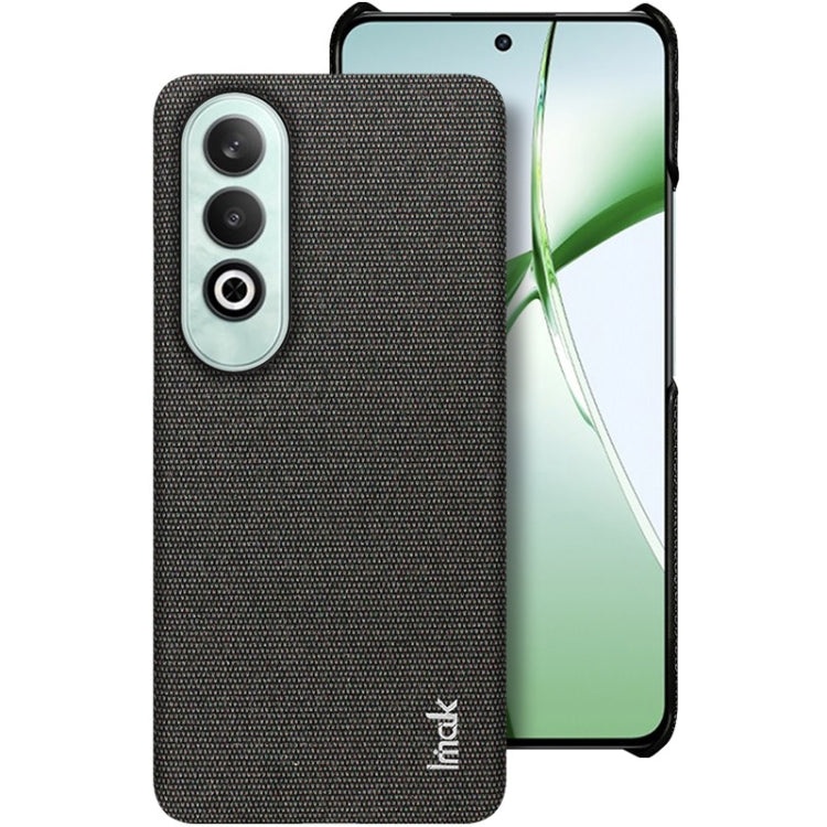 For OPPO K12 5G imak Ruiyi Series Cloth Texture PU + PC Phone Case(Black)
