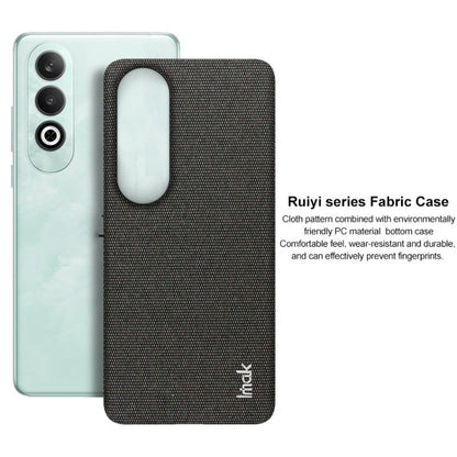 For OPPO K12 5G imak Ruiyi Series Cloth Texture PU + PC Phone Case(Light Grey)