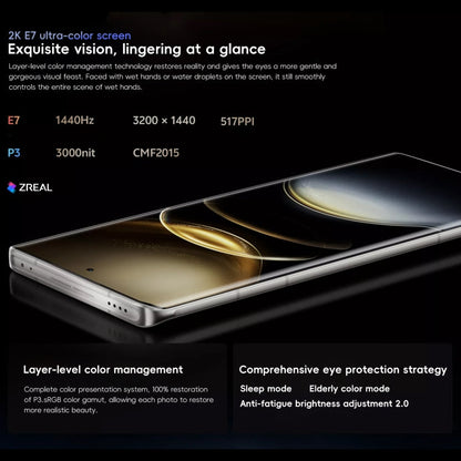 vivo X100 Ultra, 16GB+512GB, Face ID / Fingerprint Identification, 6.78 inch Android 14 OriginOS 4 Snapdragon 8 Gen 3 Octa Core, OTG, NFC, Network: 5G, Support Google Play(Titanium)