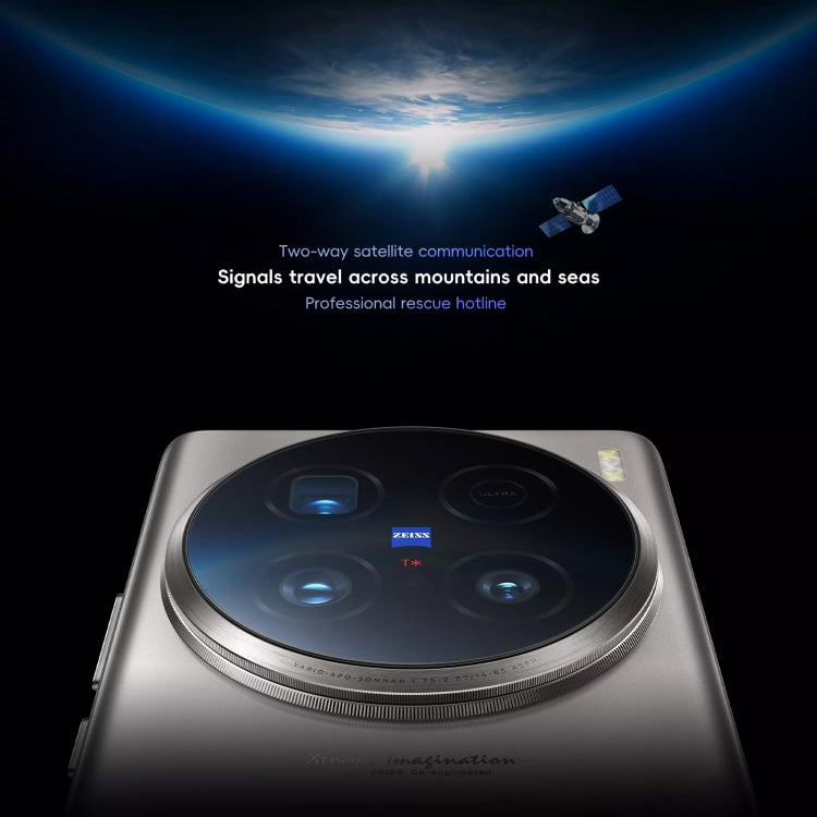 vivo X100 Ultra, 16GB+512GB, Face ID / Fingerprint Identification, 6.78 inch Android 14 OriginOS 4 Snapdragon 8 Gen 3 Octa Core, OTG, NFC, Network: 5G, Support Google Play(Titanium)