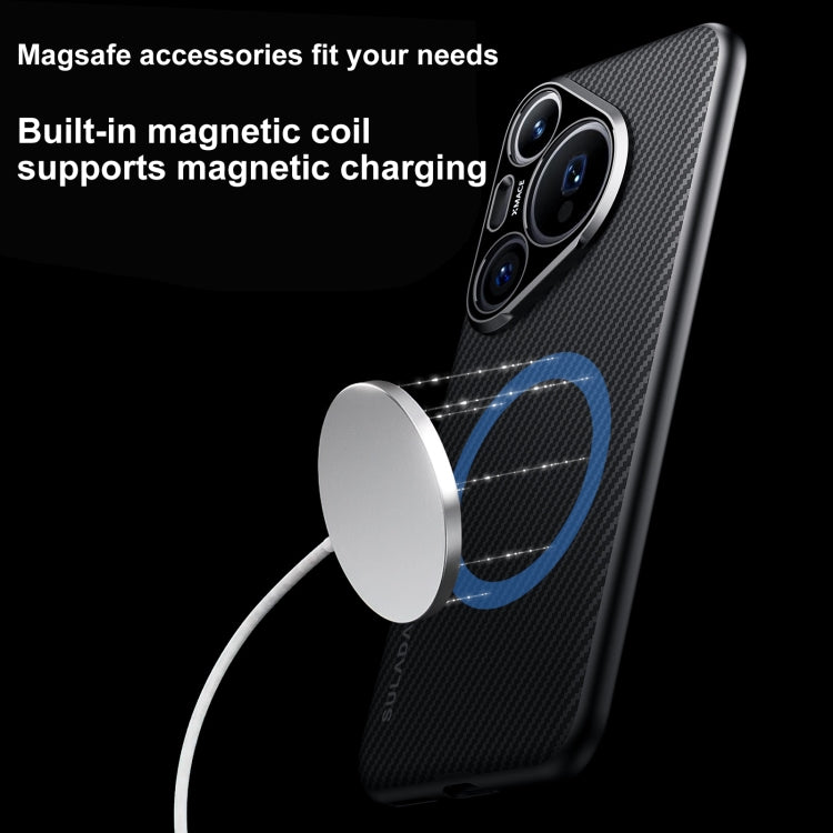 For Huawei Mate 60 Pro SULADA 600D Kevlar Texture PC Shockproof Phone Case(Brown)