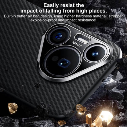 For Huawei Mate 60 Pro SULADA 600D Kevlar Texture PC Shockproof Phone Case(Brown)