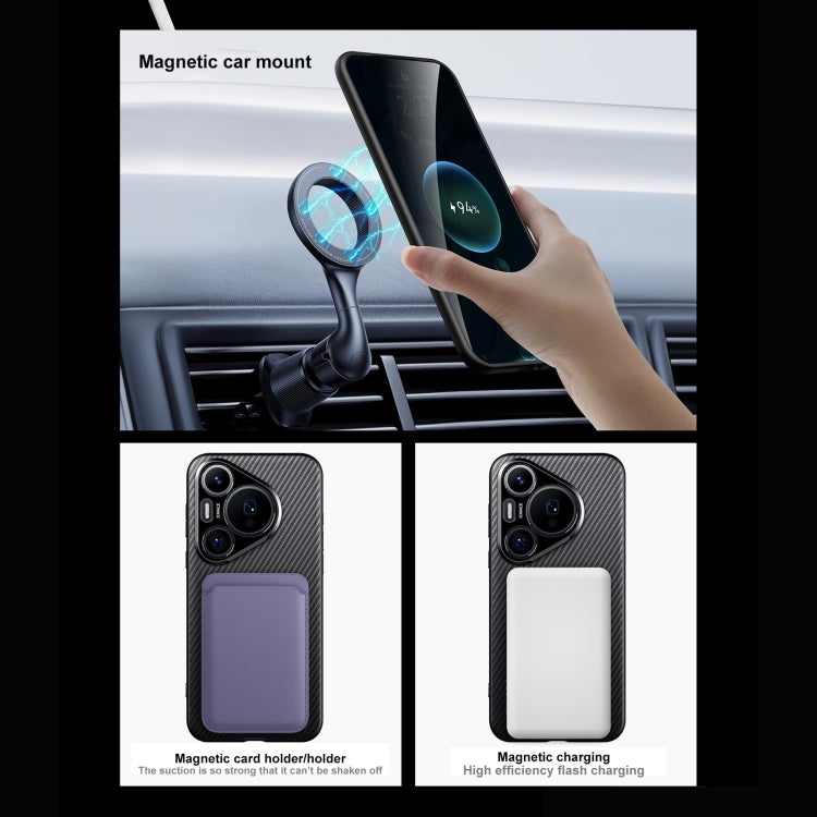 For Huawei Mate 60 Pro SULADA 600D Kevlar Texture PC Shockproof Phone Case(Blue)