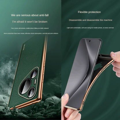 For Huawei Pura 70 SULADA TPU + Litchi Texture Leather Phone Case(Black)