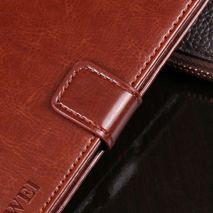For Samsung Galaxy M01 idewei Crazy Horse Texture Horizontal Flip Leather Case with Holder & Card Slots & Wallet(Red)