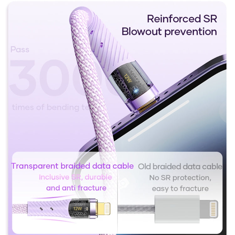 ROCK G20 1.5m 100W 3 in 1 USB-C / Type-C Fast Charging Data Cable(Purple)