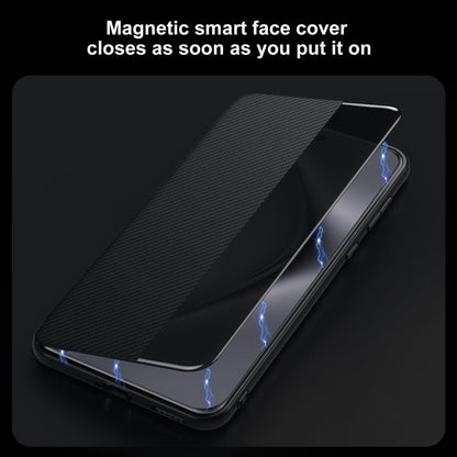 For Huawei Mate 60 RS Ultimate SULADA Kevlar 600D Texture Smart Window Leather Phone Case(Black)