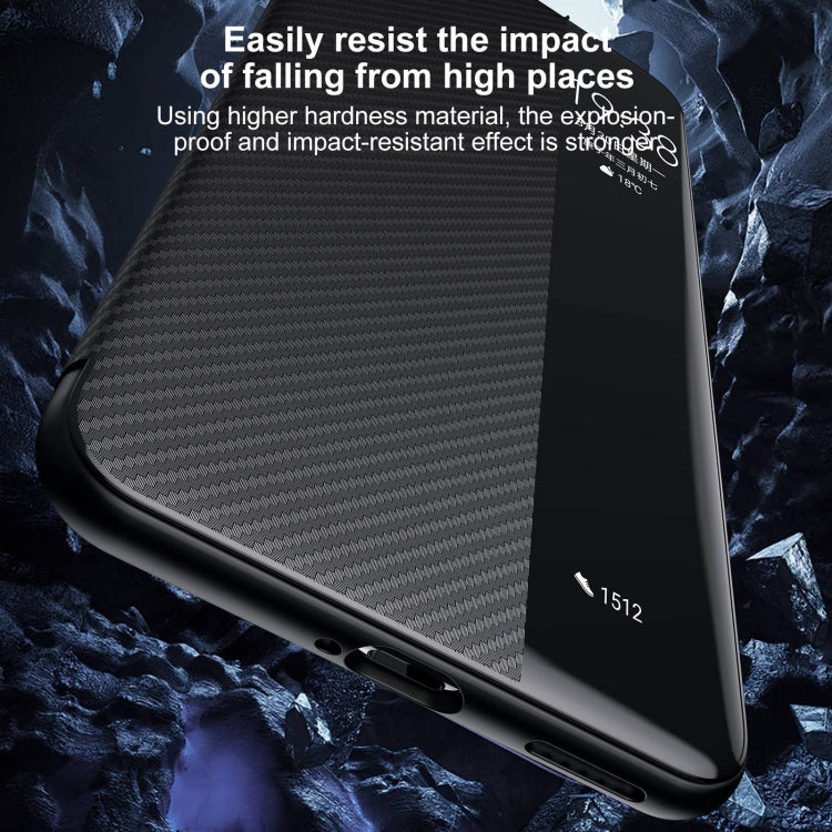 For Huawei Pura 70 Pro SULADA Kevlar 600D Texture Smart Window Leather Phone Case(Blue)