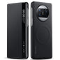 For Huawei Mate X3 SULADA Kevlar 600D Texture Smart Window Leather Phone Case(Black)