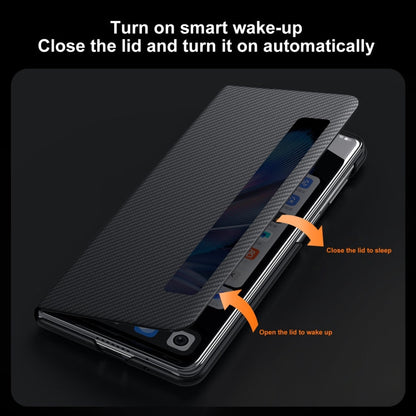 For vivo X Fold3 SULADA Kevlar 600D Texture Smart Window Leather Phone Case(Black)