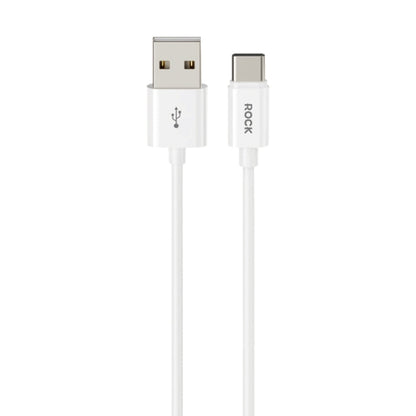 ROCK P8 Prime Series 1m USB Fast Charging Data Cable, Interface:2A USB-C / Type-C(White)