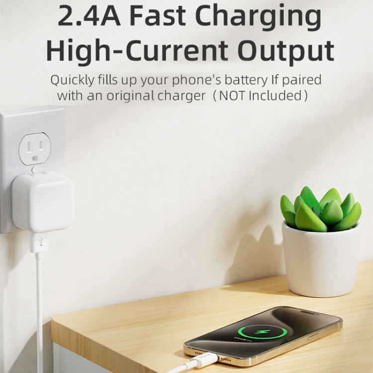 ROCK P8 Prime Series 1m USB Fast Charging Data Cable, Interface:2A USB-C / Type-C(White)