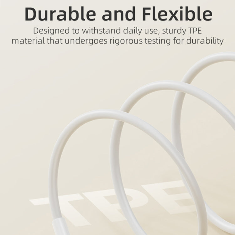 ROCK P8 Prime Series 1m USB Fast Charging Data Cable, Interface:2A USB-C / Type-C(White)